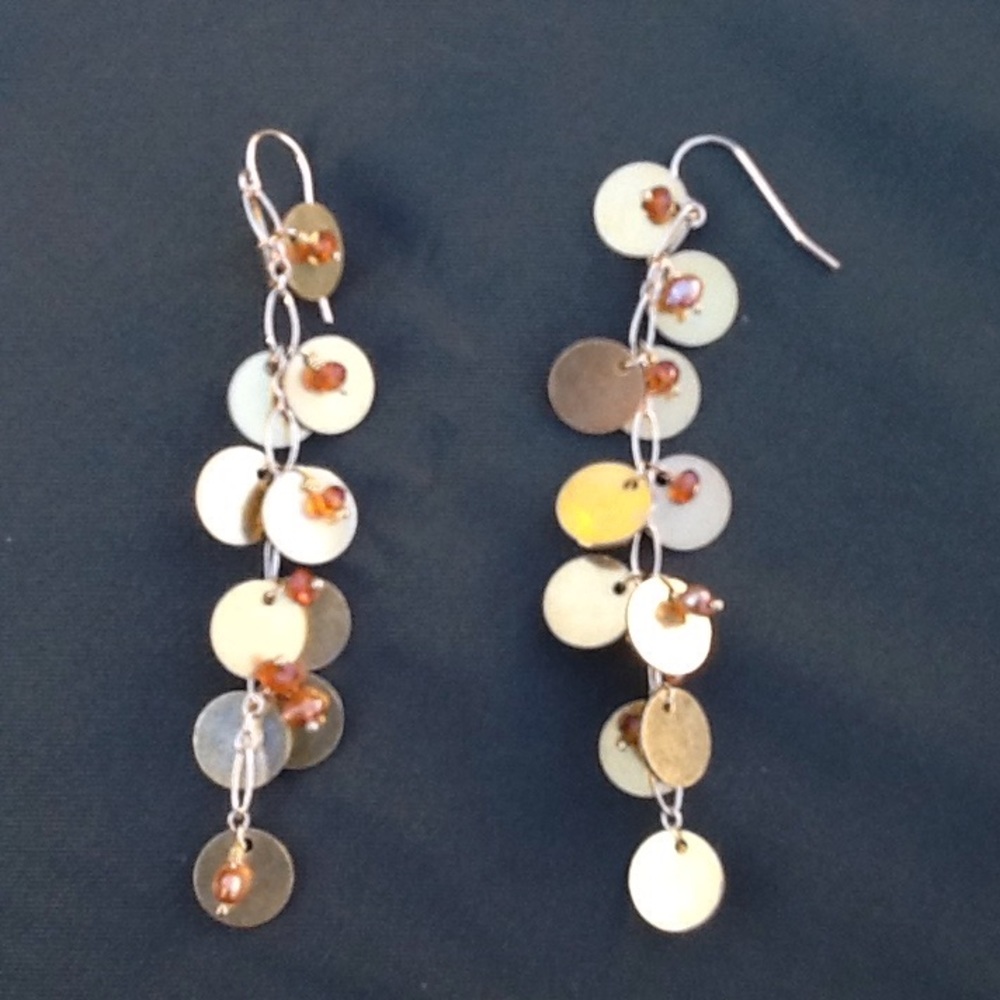 Gara Danielle Hessonite Orange Pearl Earrings